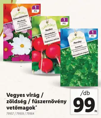 Lidl Vegyes virág / zöldség / fűszernövény vetőmagok ajánlat