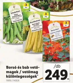 Lidl Borsó és bab vető- magok / vetőmag különlegességek ajánlat