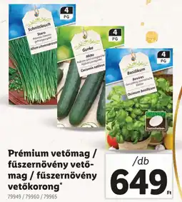 Lidl Prémium vetőmag / fűszernövény vetőmag / fűszernövény vetőkorong ajánlat