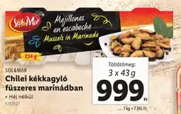 Lidl SOL&MAR Chilei kékkagyló fűszeres marinádban ajánlat