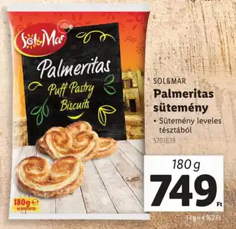 Lidl SOL&MAR Palmeritas sütemény ajánlat