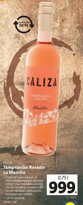 Lidl CALIZA Tempranillo Rosado La Mancha ajánlat