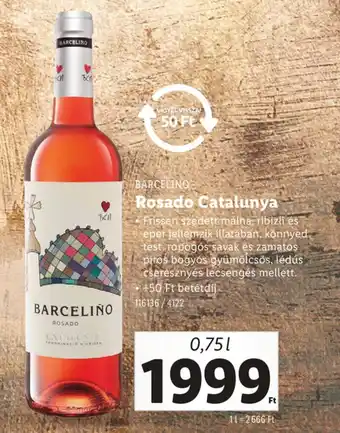 Lidl BARCELINO Rosado Catalunya ajánlat