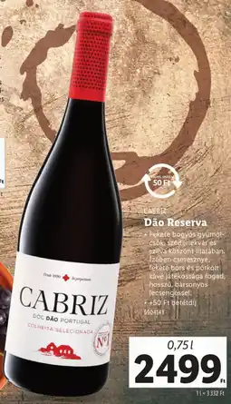 Lidl CABRIZ Dão Reserva ajánlat