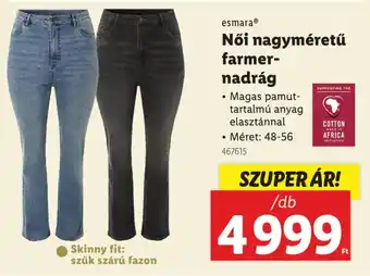 Lidl Esmara Női nagyméretű farmernadrág ajánlat