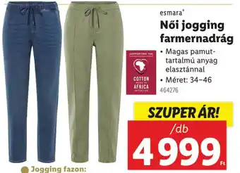 Lidl Esmara Női jogging farmernadrág ajánlat