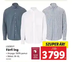 Lidl LIVERGY Férfi ing ajánlat