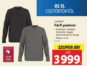 Lidl LIVERGY Férfi pulóver ajánlat