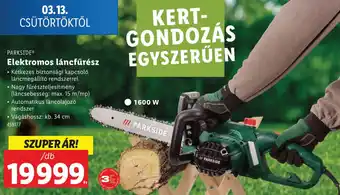 Lidl PARKSIDE Elektromos láncfűrész ajánlat