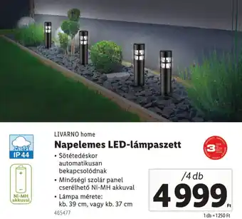 Lidl LIVARNO home Napelemes LED-lámpaszett ajánlat