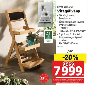 Lidl LIVARNO home Virágállvány ajánlat