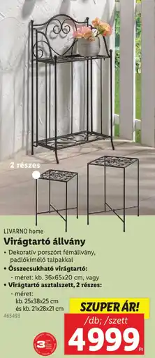 Lidl LIVARNO home Virágtartó állvány ajánlat