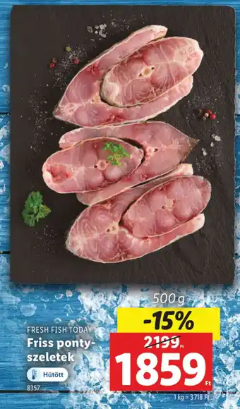 Lidl FRESH FISH TODAY Friss pontyszeletek ajánlat