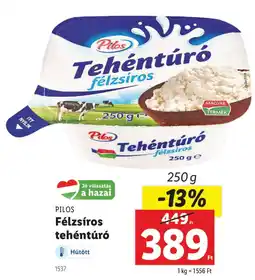 Lidl PILOS Félzsíros tehéntúró ajánlat