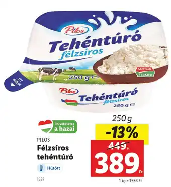 Lidl PILOS Félzsíros tehéntúró ajánlat