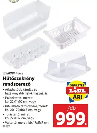 Lidl LIVARNO home Hűtőszekrény rendszerező ajánlat