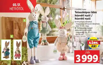 Lidl LIVARNO home Teleszkópos lábú húsvéti nyúl / húsvéti nyúl ajánlat