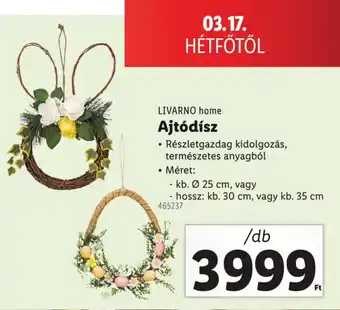 Lidl LIVARNO home Ajtódísz ajánlat