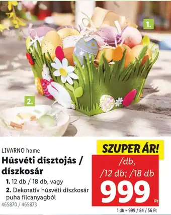 Lidl LIVARNO home Húsvéti dísztojás / díszkosár ajánlat