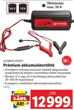 Lidl ULTIMATE SPEED Prémium akkumulátortöltő ajánlat