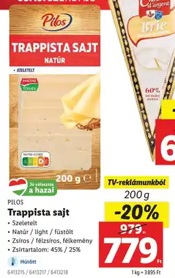 Lidl PILOS Trappista sajt ajánlat