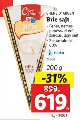 Lidl CHENE D'ARGENT Brie sajt ajánlat