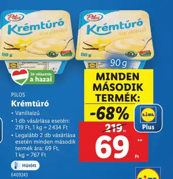 Lidl PILOS Krémtúró ajánlat