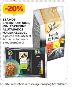 Auchan Sheba Portions, Mini és Cuisine alutasakos macskaeledel ajánlat