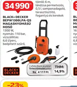 Auchan Black+Decker BEPW1300LPA-QS Magasnyomású Mos ajánlat