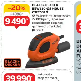 Auchan Black+Decker BEW230-QS Mouse Csiszol ajánlat