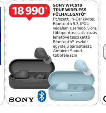 Auchan Sony WF-CS10 True Wireless Fülhallgat ajánlat