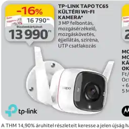 Auchan TP-Link Tapo TC65 Kültéri Wi-Fi Kamera ajánlat