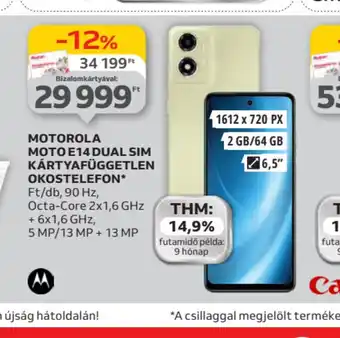 Auchan Motorola Moto E14 Dual SIM ajánlat