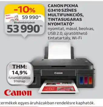 Auchan Canon Pixma G3410 színes multifunkcis, tintatartályos nyomtat ajánlat