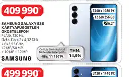 Auchan Samsung Galaxy S25 kártyafüggetlen okostelefon ajánlat