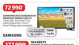 Auchan Samsung UE32T4302AEXXH HD Ready Smart LED TV ajánlat