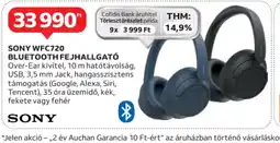 Auchan Sony WH-CH720 Bluetooth Fejhallgat ajánlat