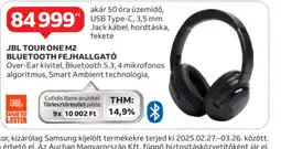 Auchan JBL Tour One M2 Bluetooth Fejhallgat ajánlat