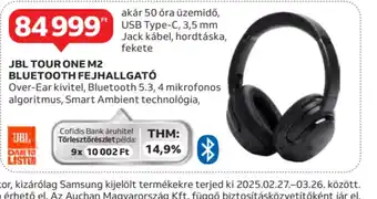 Auchan JBL Tour One M2 Bluetooth Fejhallgat ajánlat