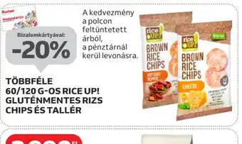 Auchan Többféle 60/120 g-os Rice Up! gluténmentes rizs chips és tallér ajánlat