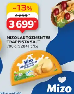 Auchan Mizo laktózmentes trappista sajt ajánlat