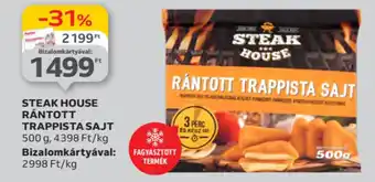 Auchan Steak House Rántott trappista sajt ajánlat