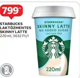 Auchan Starbucks laktózmentes skinny late ajánlat