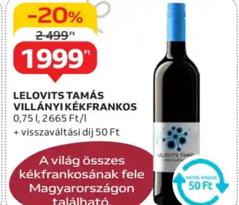 Auchan Lelovits tamás villányi kékfrankos ajánlat