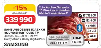 Auchan Samsung QE55S85DAEXXH 4K UHD Smart OLED TV ajánlat