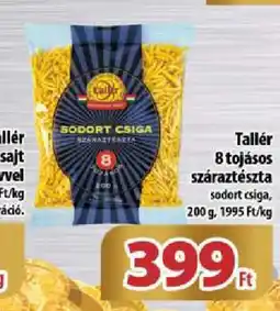 Coop Tallér 8 tojásos száraztészta ajánlat