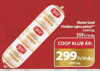 Coop Master Good Füstlizer sajtos párizsi ajánlat