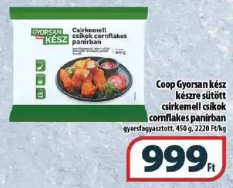 Coop Coop gyorsan kész készre sütött csirkemell csíkok cornflakes panírban ajánlat