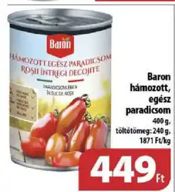 Coop Baron hámozott, egész paradicsom ajánlat