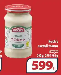 Coop Koch's asztali torma ajánlat